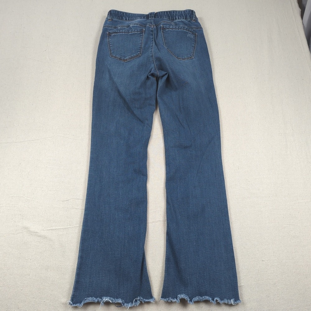 Democracy Women's Boot Cut Jeans in Dark Blue Denim with a cool frayed hem - Picture 12 of 15